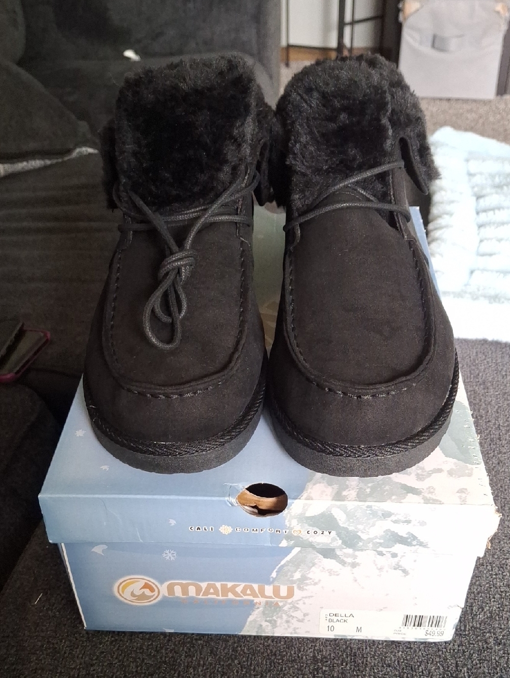 Ella Black Slip-On Shoes